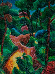 CHEMIN DANS LA FORET- Mosa&iuml;que, 121x82 cm. Coll. Bernard M&eacute;aulle France.jpg