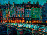 PONT NEUF LA NUIT- 1985 Huile sur toile, 55x46 cm. Coll. priv&eacute;e USA.jpg